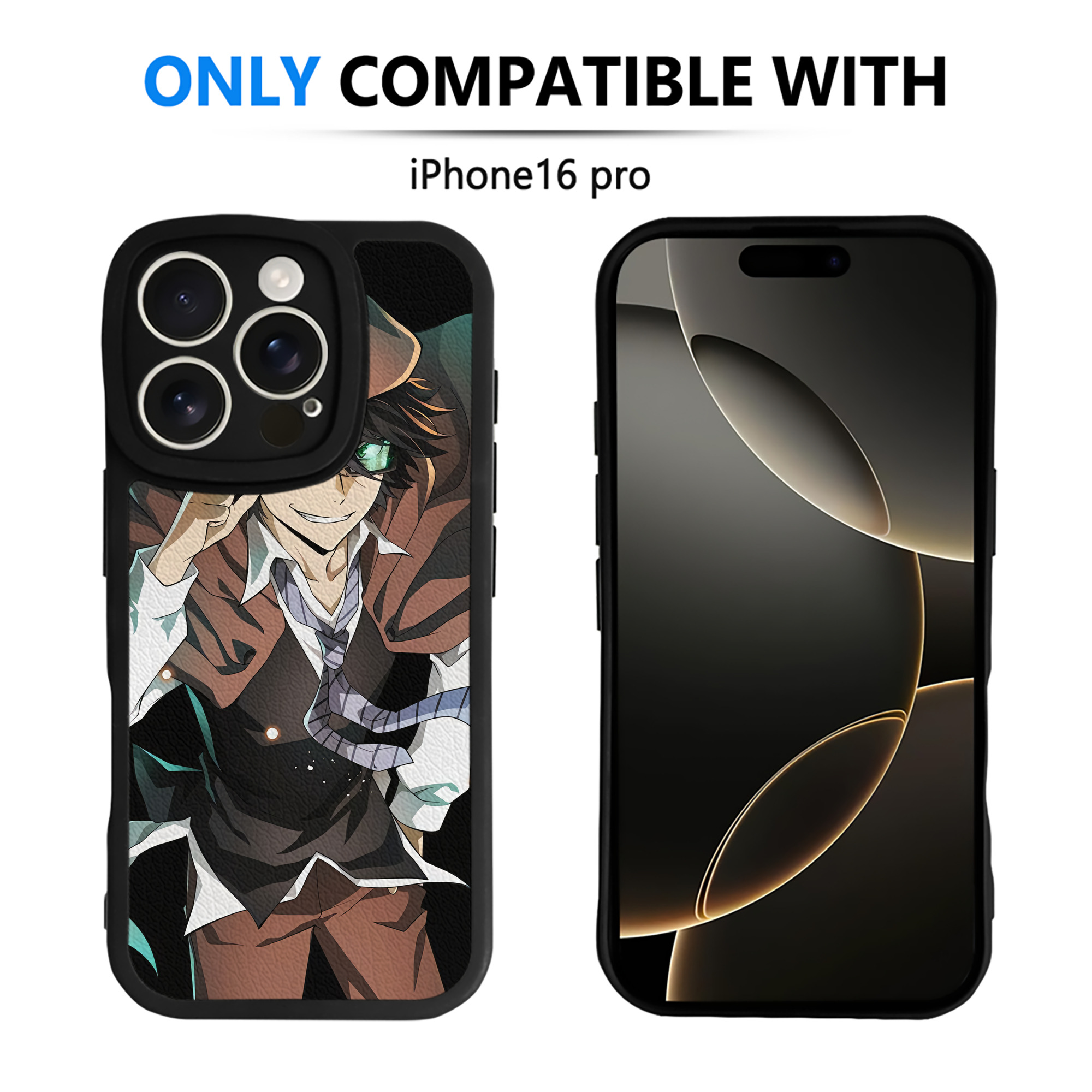 （画像用） 文豪ストレイドッグス Bungo Stray Dogs 【iPhone 16シリーズ対応】シリコンスマホケース（レザー調） 材質：シリコン